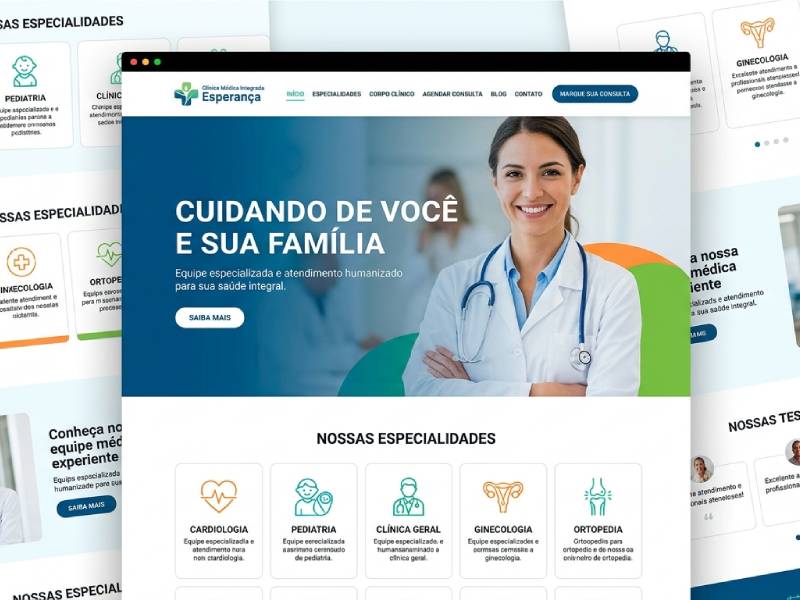 Site moderno para clínica médica com agendamento online